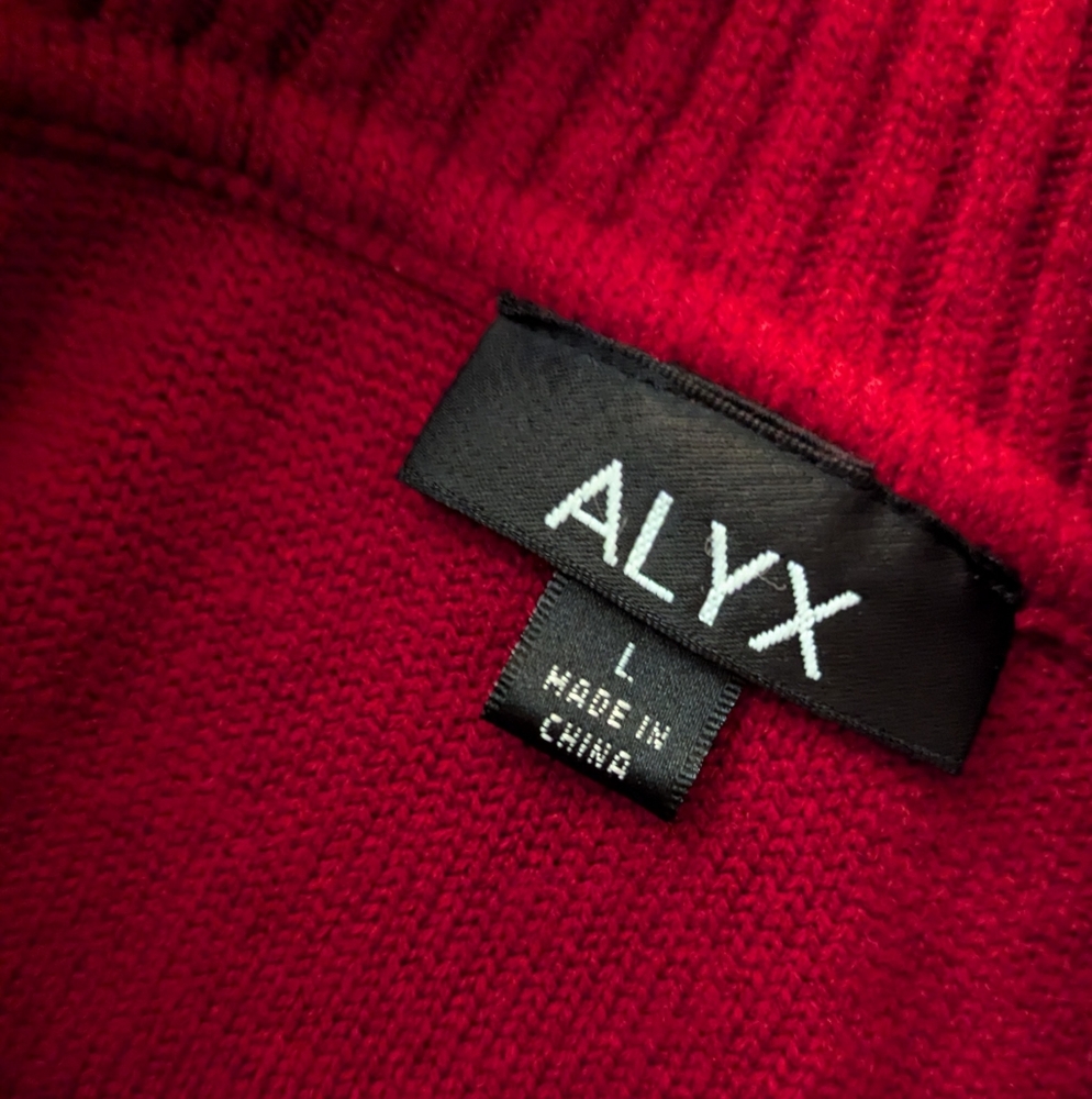 Red Cowl Neck Sweater by ALYX - Picture 9 of 12